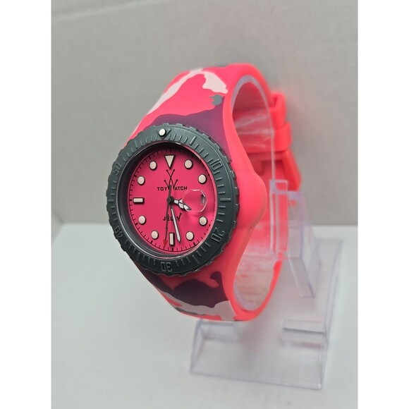 ToyWatch Jelly Army JYA03SY Pink Camo Silicone Quartz Womens Watch New Battery main image 9